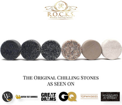 Whiskey Chilling Stones & Whiskey Quiz Gift Set - 100 Q&A.