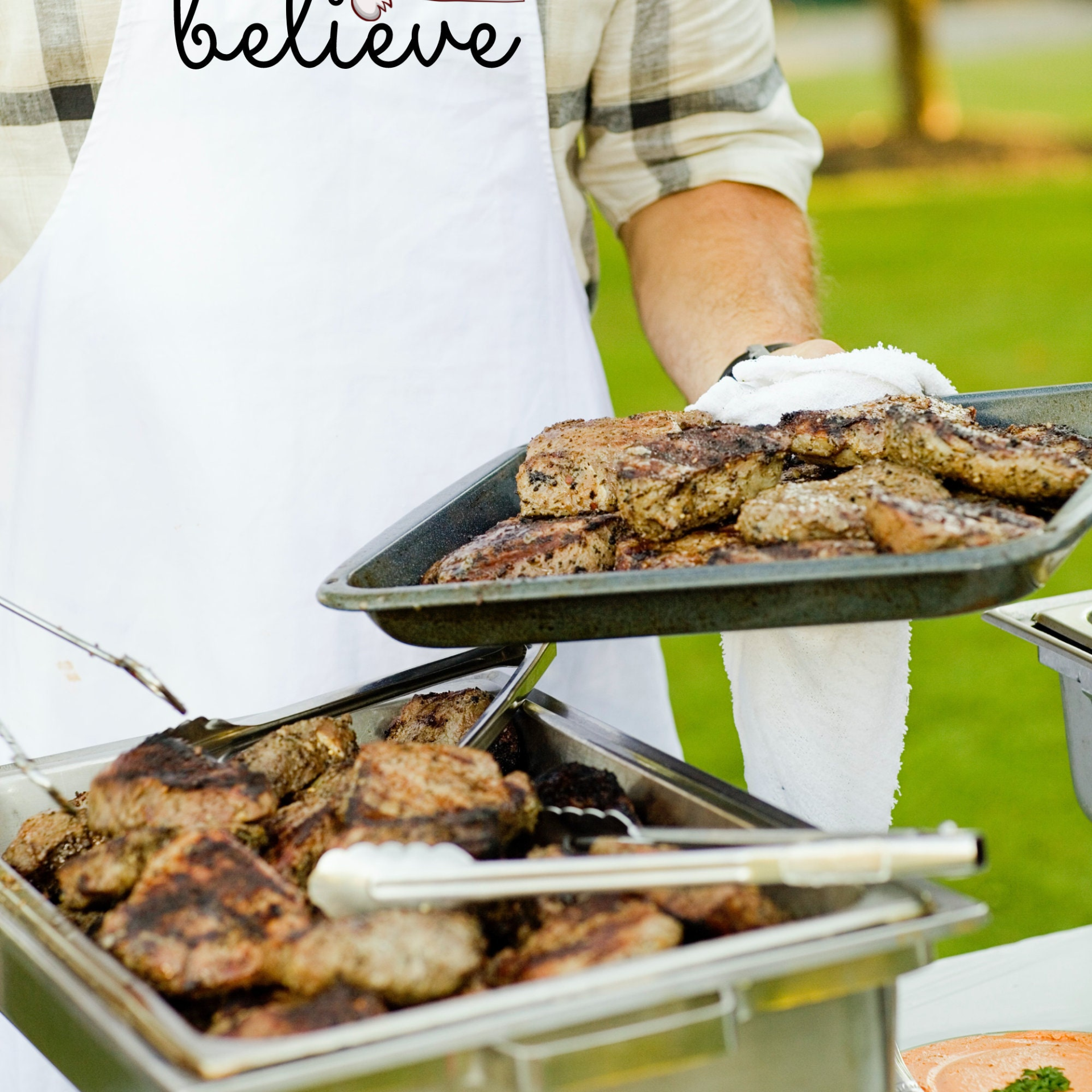 Santa Believe Humorous Apron | Funny Adjustable Christmas Kitchen or BBQ Apron | Perfect Christmas Gift for Cook or Griller