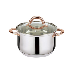 6-Piece Stainless Steel Casserole Set Pots and Lids.