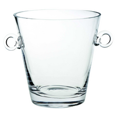 8" Mouth Blown European Glass Ice Bucket Or Cooler.