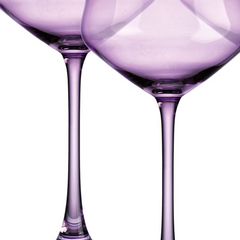 Set of Four Translucent Purple Coupe Glasses.