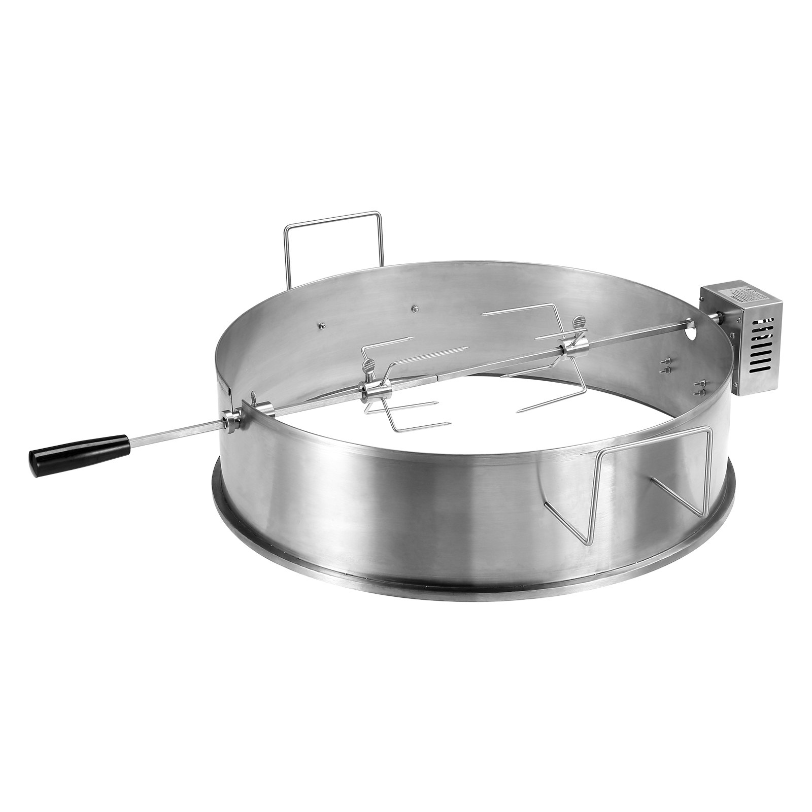 VEVOR BBQ Rotisserie Ring Kit for 22" Kettle Charcoal Grills Stainless Steel