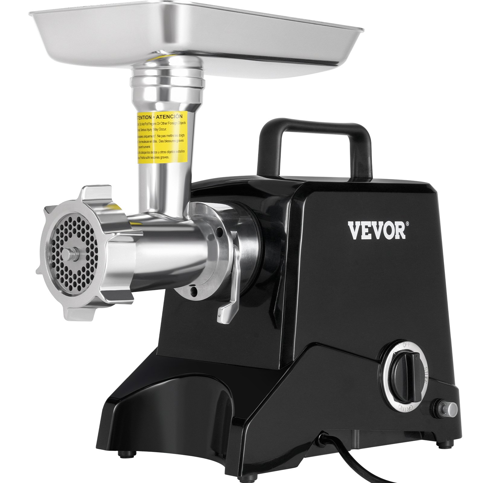 VEVOR Electric Meat Grinder, 419 Lb/H Capacity, 575W（1100W MAX) Industrial Meat Mincer w/ 2 Blade, 3 Grinding Plates, Sausage Maker Die-cast Aluminum Commercial Meat Grinder, ETL Listed