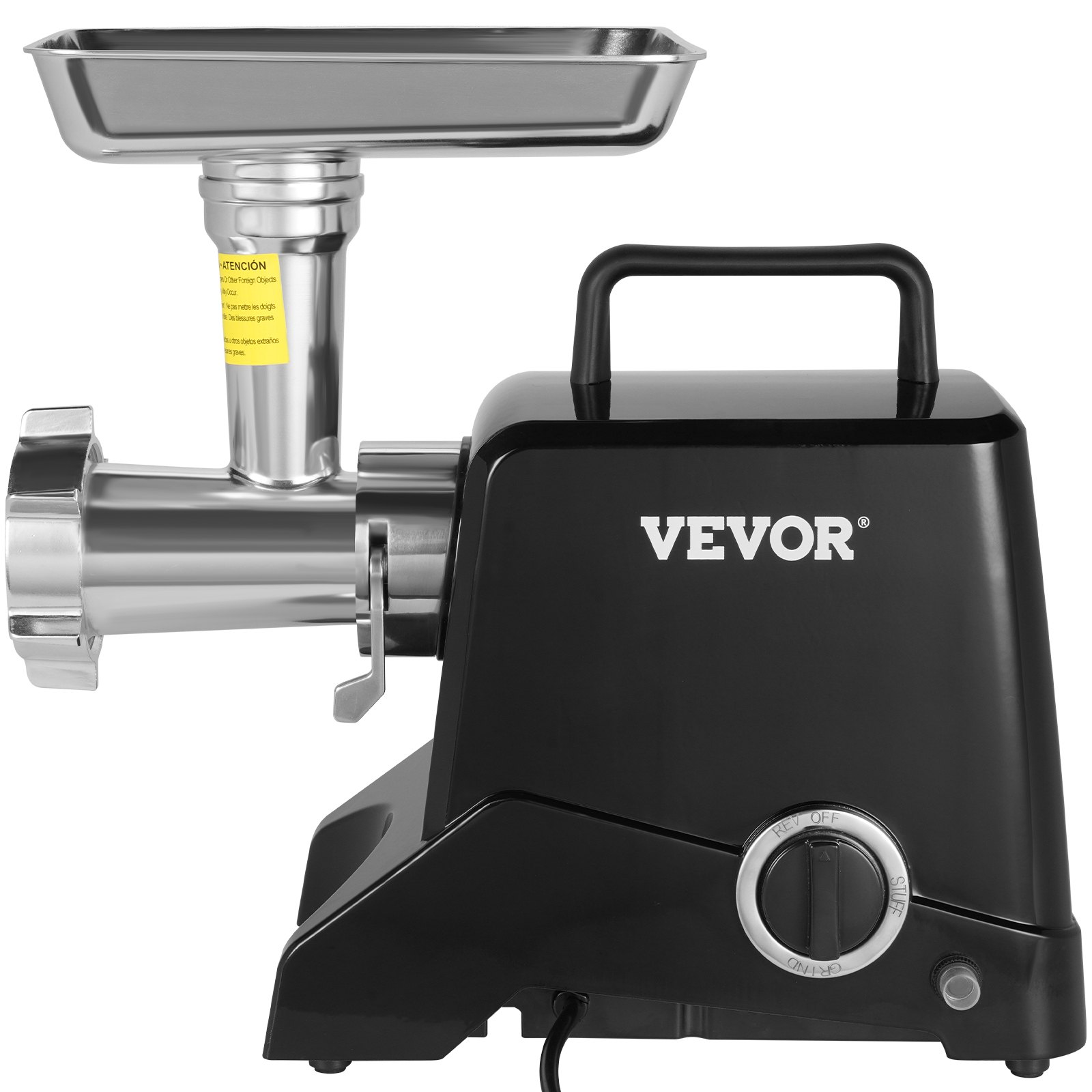 VEVOR Electric Meat Grinder, 419 Lb/H Capacity, 575W（1100W MAX) Industrial Meat Mincer w/ 2 Blade, 3 Grinding Plates, Sausage Maker Die-cast Aluminum Commercial Meat Grinder, ETL Listed