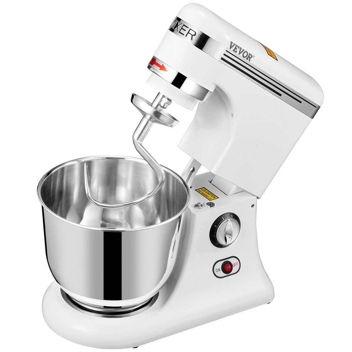 VEVOR 600W Stand Mixer 11-Speed Tilt-Head Dough Mixer 7.4 Qt Bowl 3 Attachments