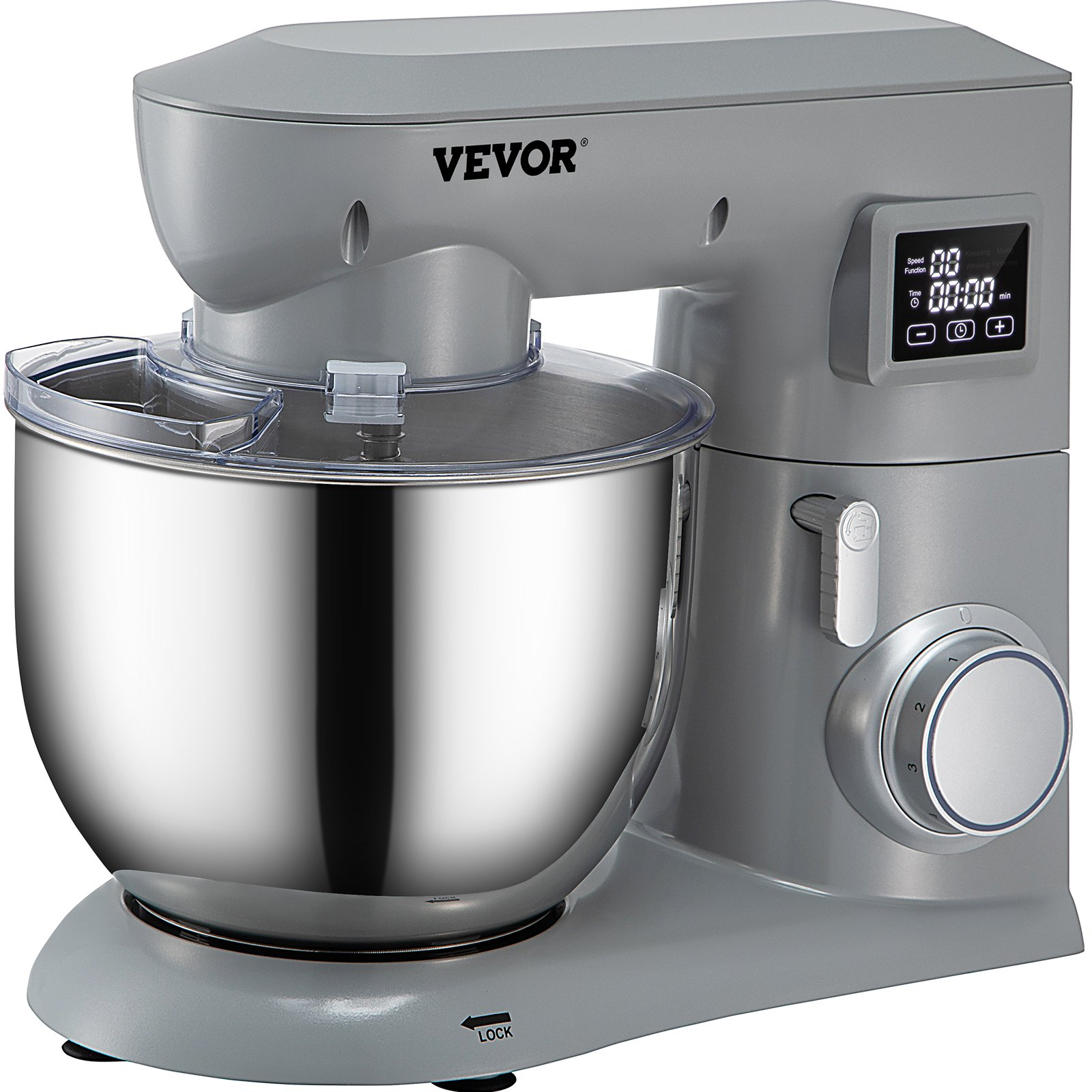 VEVOR 450W Stand Mixer 6-Speed Tilt-Head Dough Mixer 7.4 Qt Bowl 3 Attachments