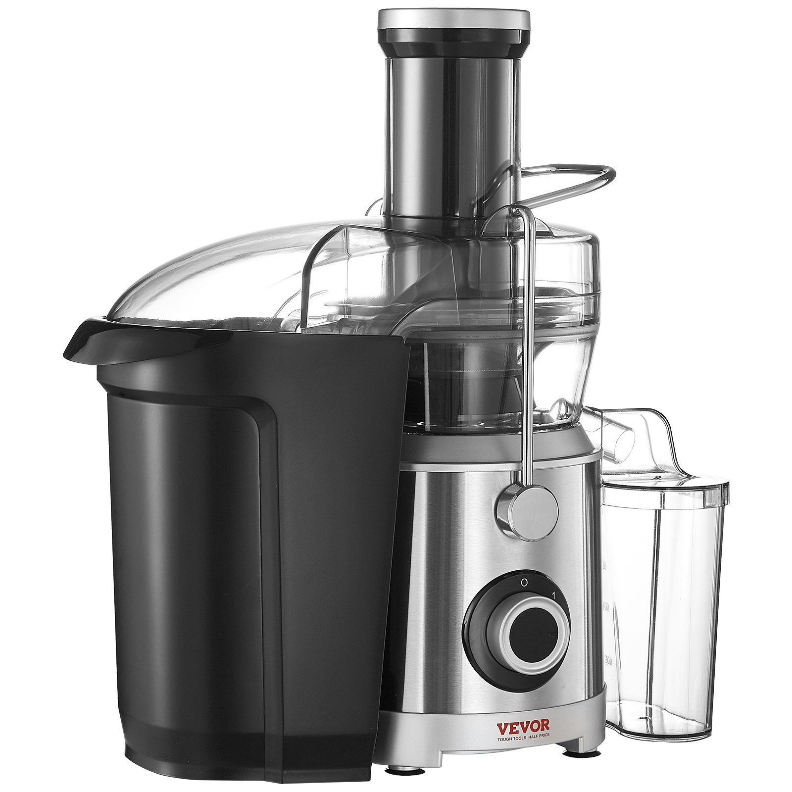 VEVOR Juicer Machine, 1000W Motor Centrifugal Juice Extractor, Easy Clean Centrifugal Juicers, Big Mouth Large 3" Feed Chute for Fruits and Vegetables, 2 Speeds Juice Maker, Stainless Steel, BPA Free