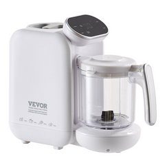 VEVOR Baby Food Maker, 430W Baby Food Processor with 750 ml Tritan Bowl, SUS304 Stainless Steel, 5 in 1 Baby Food Puree Blender Steamer Grinder for Food, Fruit, Vegetable, Meat