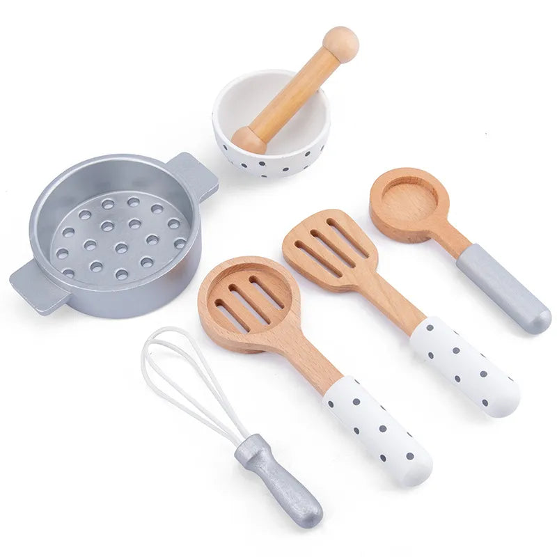 Imitation Game Wooden Kitchen Tools for Children Multivariant