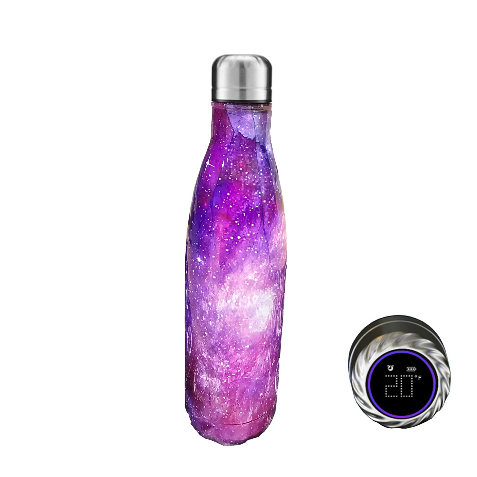 Aquaala UV Water Bottle With Temp Cap. smart sport, ultraviolet, and self-disinfecting water bottle