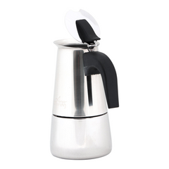 Any Morning Stovetop Espresso Maker Stainless Steel Percolator Coffee Pot 300 ml 10 oz.