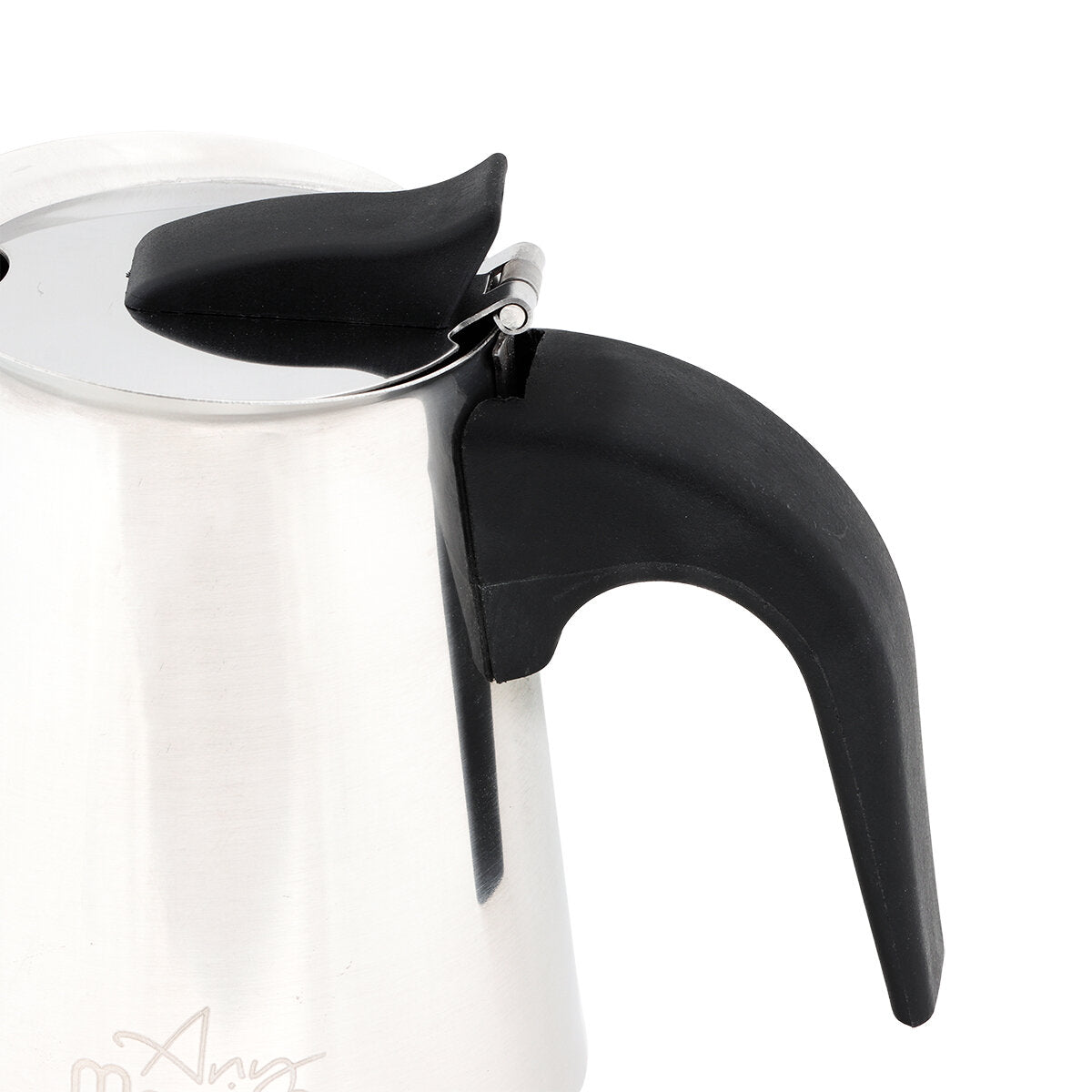 Any Morning Stovetop Espresso Maker Stainless Steel Percolator Coffee Pot 300 ml 10 oz.