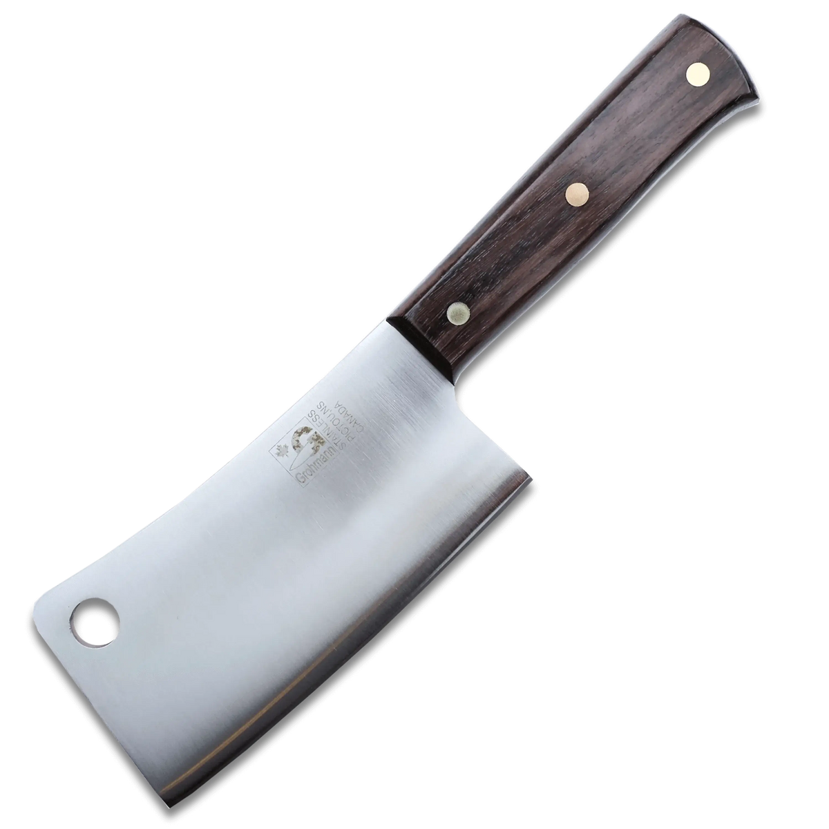 Grohmann 🇨🇦 | Chef's Cleaver 6" Blade Rosewood Handle | Full tang