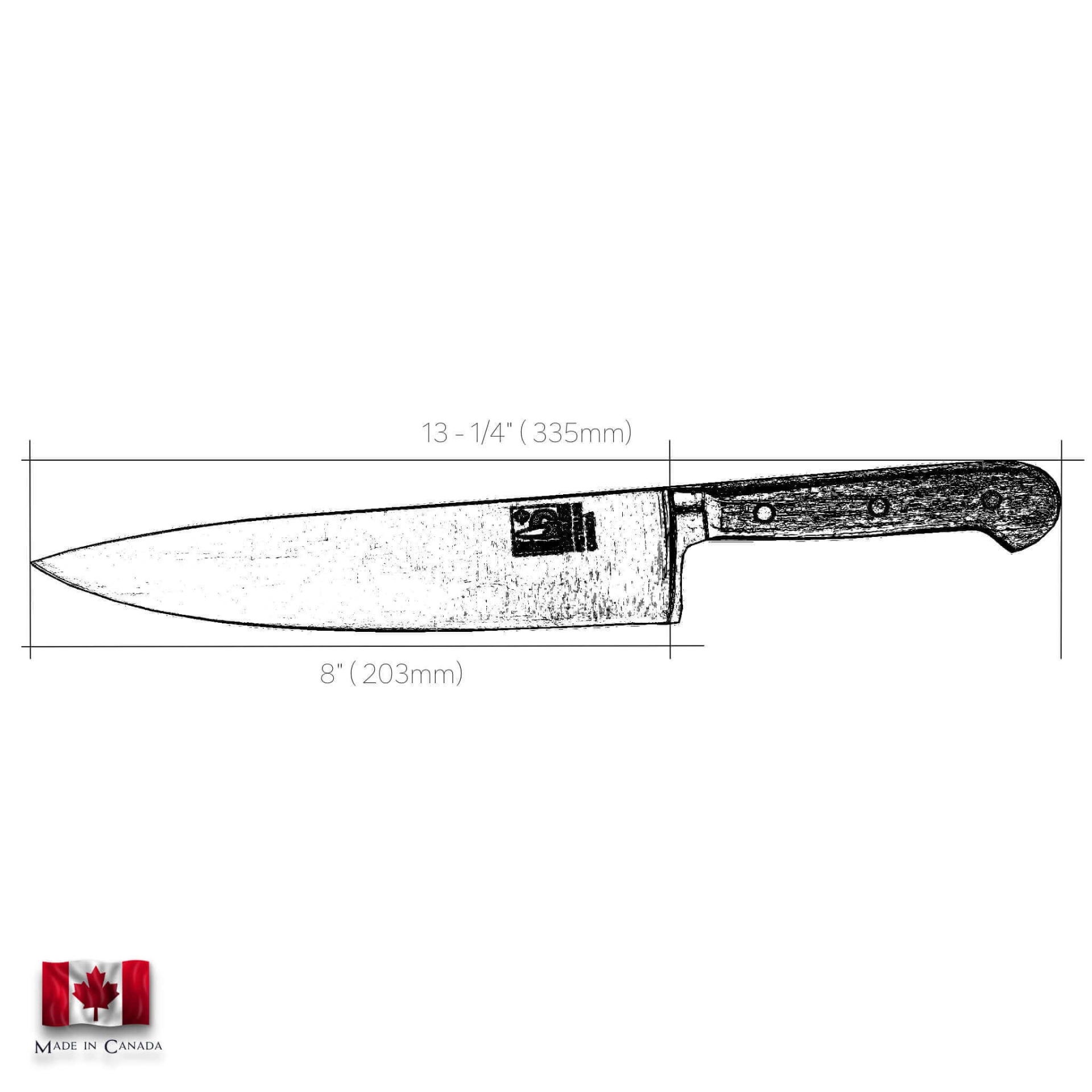 Grohmann 🇨🇦 Forged Heavy - Chef Knife 8" Forged Steel - #209FG-8