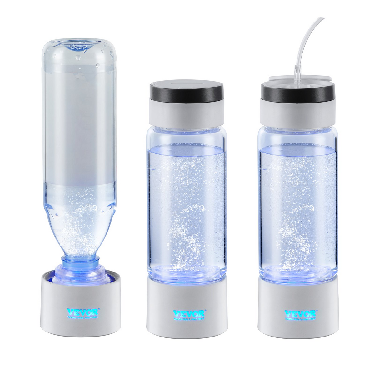 VEVOR Hydrogen Water Bottle Generator, 380 ml / 13.4 oz Capacity Portable Hydrogen Water Maker, SPE Technology Hydrogen Rich Water Ionizer Machine with Nasal Inhalation Tube and Self-Cleaning