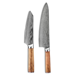 MIA TWO | Essential Two Piece Chef Knife Set | AUS10 Damascus Steel