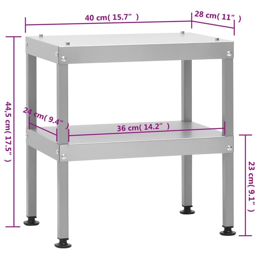 VidaXL BBQ Oven Smoker with Table Galvanized Steel