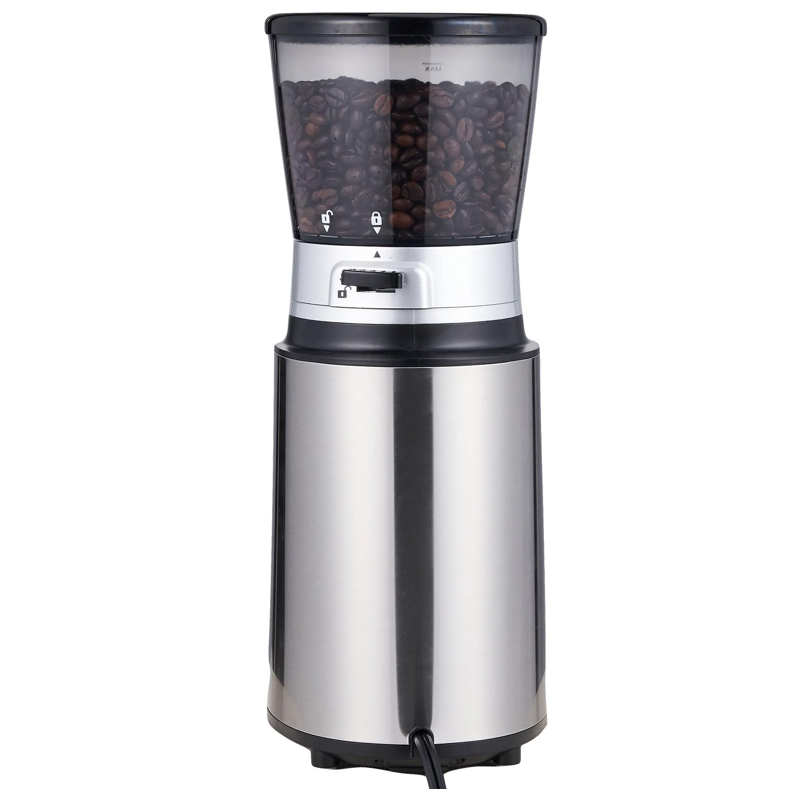 VEVOR 165-Watt Conical Burr Grinder, Electric Adjustable Burr Mill with 51 Precise Grind Setting, 9.7-Ounce 13 Cups Coffee Bean Grinder, Perfect for Drip, Mocha, Hand Brew, French Press, Espresso, Silver