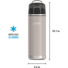 ICON SERIES BY THERMOS Stainless Steel Water Bottle with Spout 24 Ounce, Sandstone