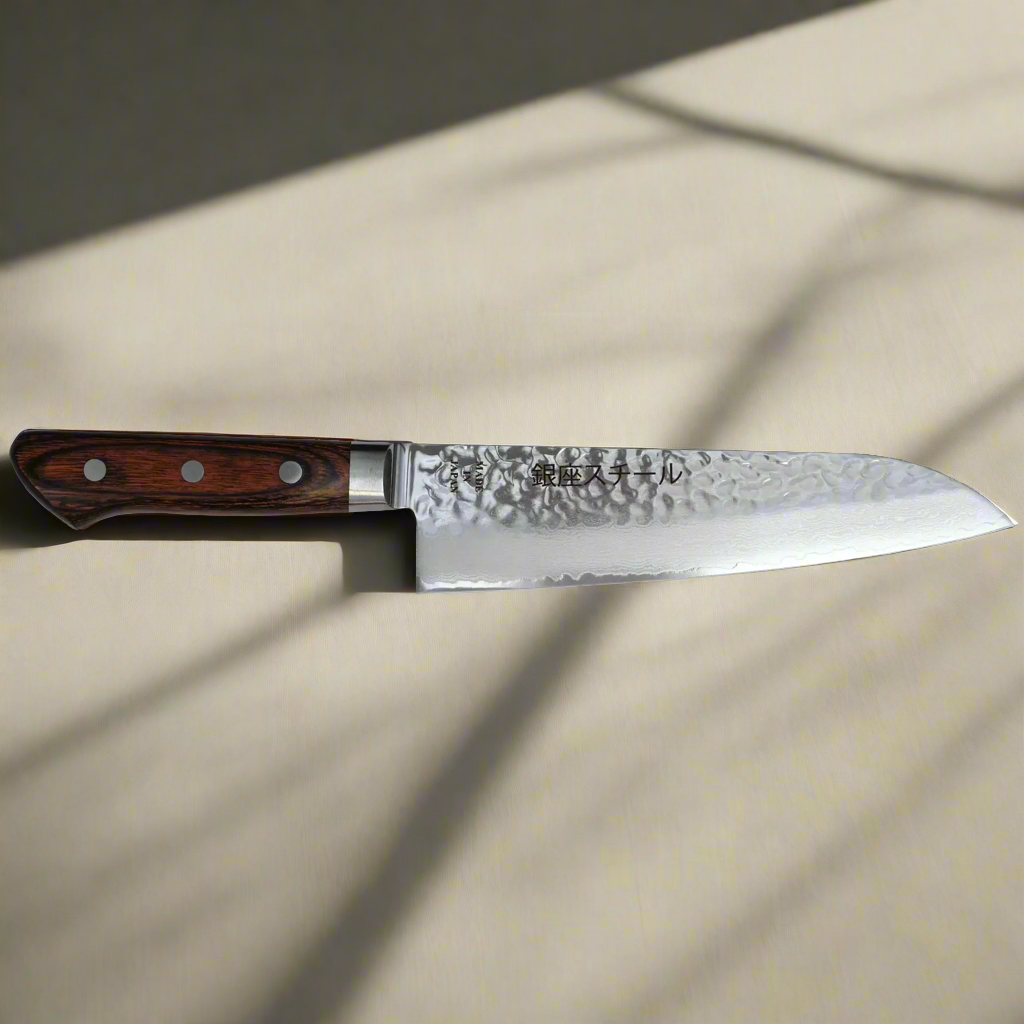 KASUMI 180- Damascus VG10 Santoku Knife 180mm-MB