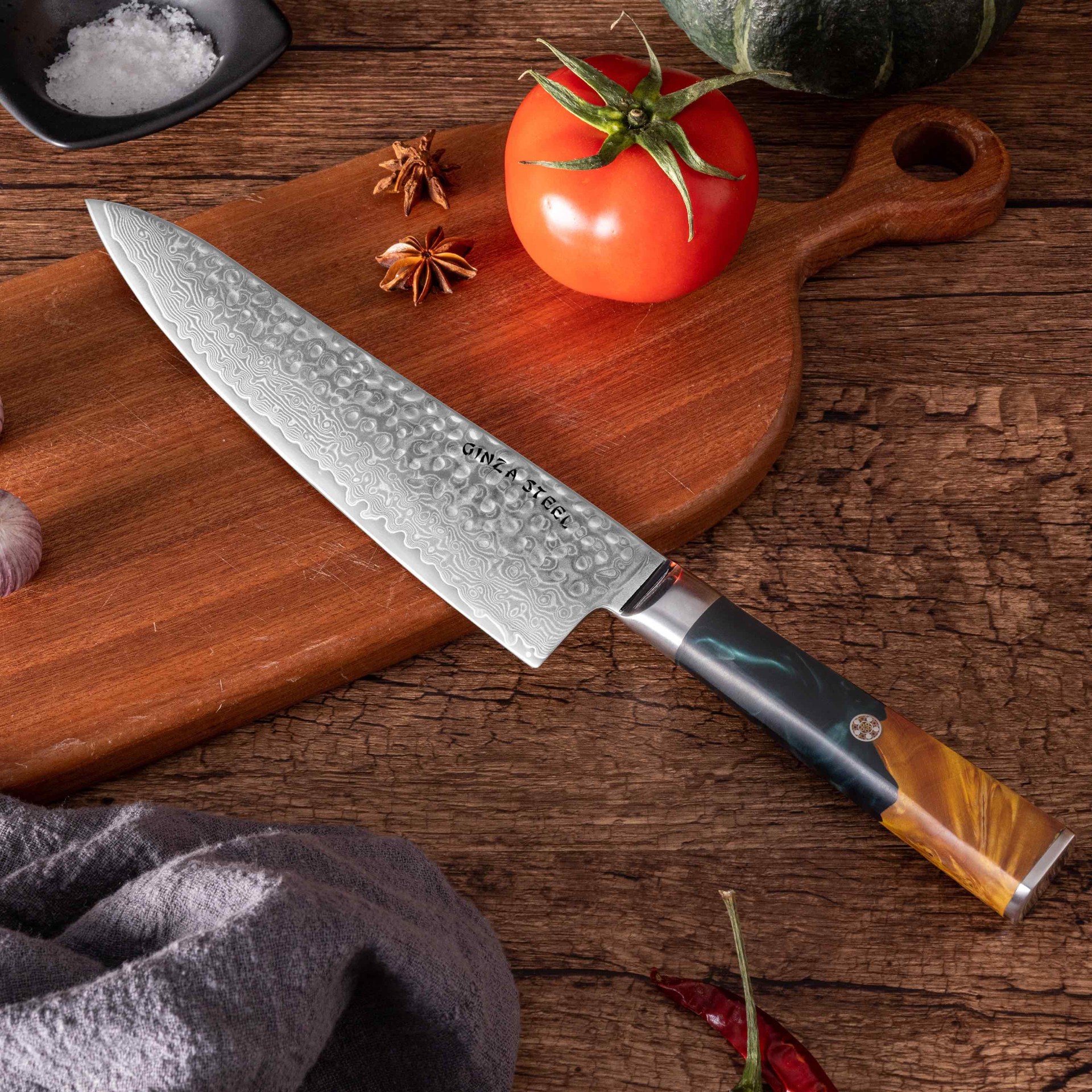 Kaze Katana |  Chef Knife 8" Damascus VG10 Steel 67 layer