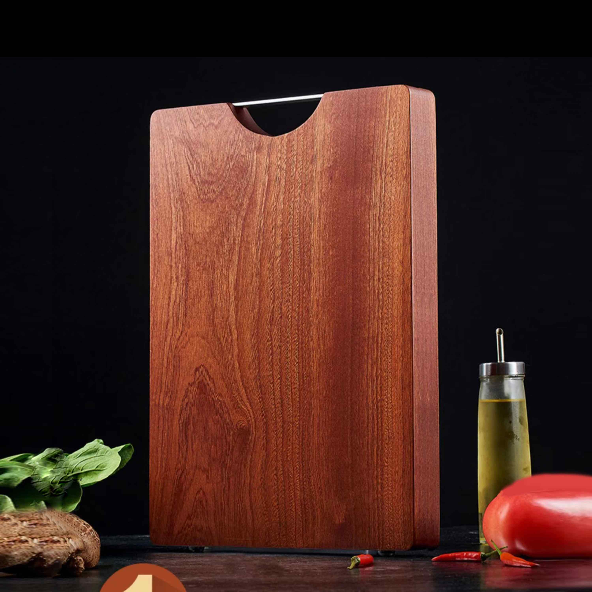 Ginza Steel Pro Cutting Board - Ebony Wood - 50x35x3cm- 19.6x13.7x1.1"