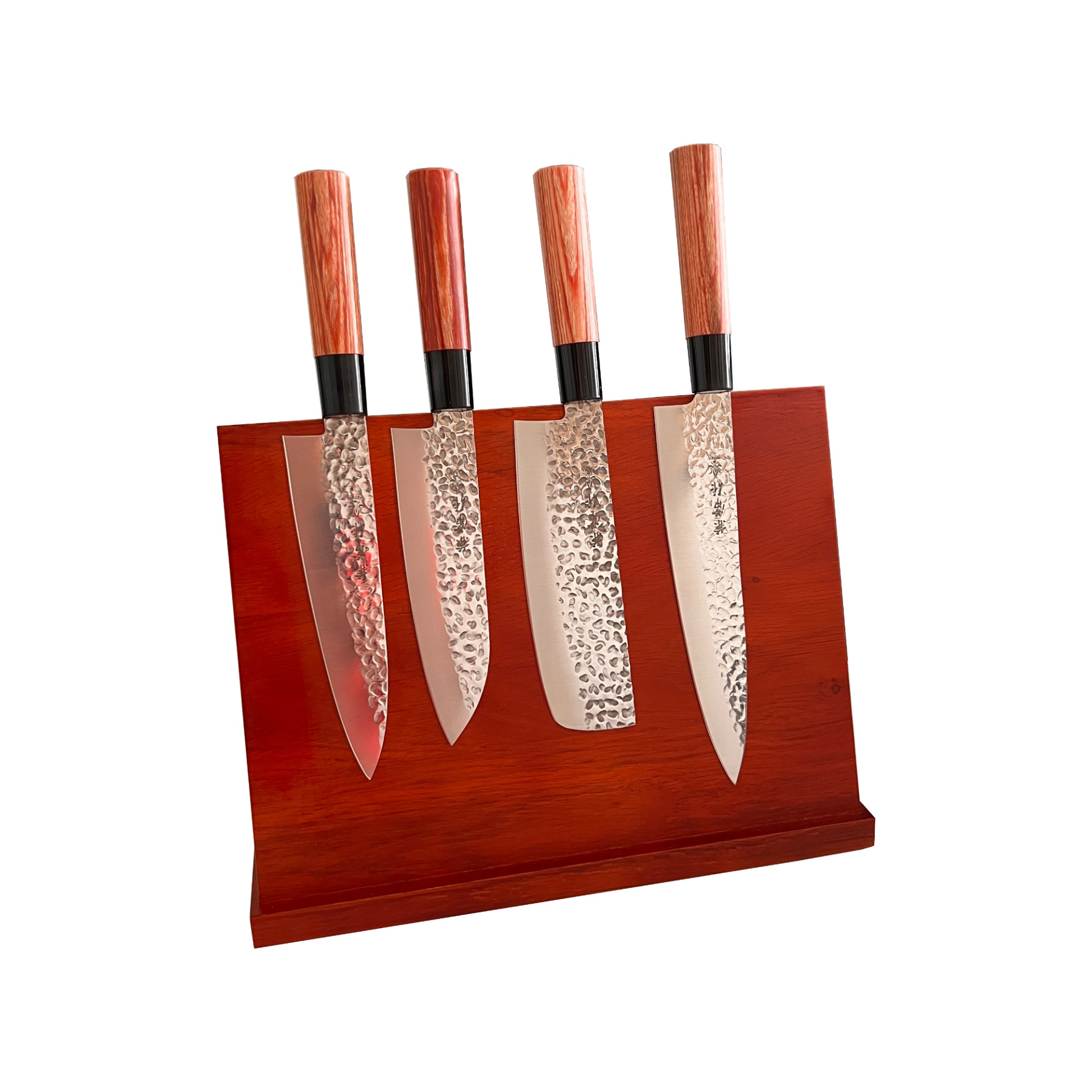 Enhance your culinary experience with the Kanetsune Essential Knife Bundle - Five, the ultimate kitchen knife set. This premium bundle includes four expertly crafted knives and a magnetic wood Enhance block, perfect for any kitchen.