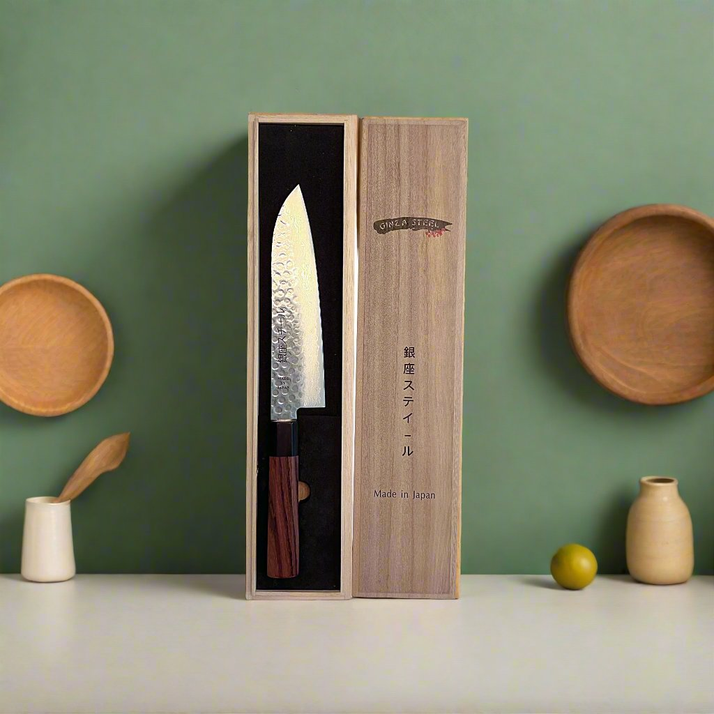 Zen Saya Elite Knife Set - Takayama Santoku Knife with Saya