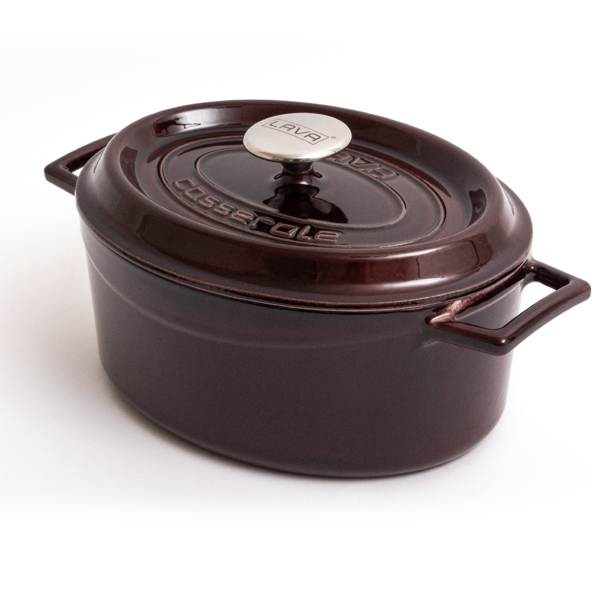 LAVA Enameled Cast Iron Oval Dutch Oven With Lid, 4 Quart, Dishwasher Safe