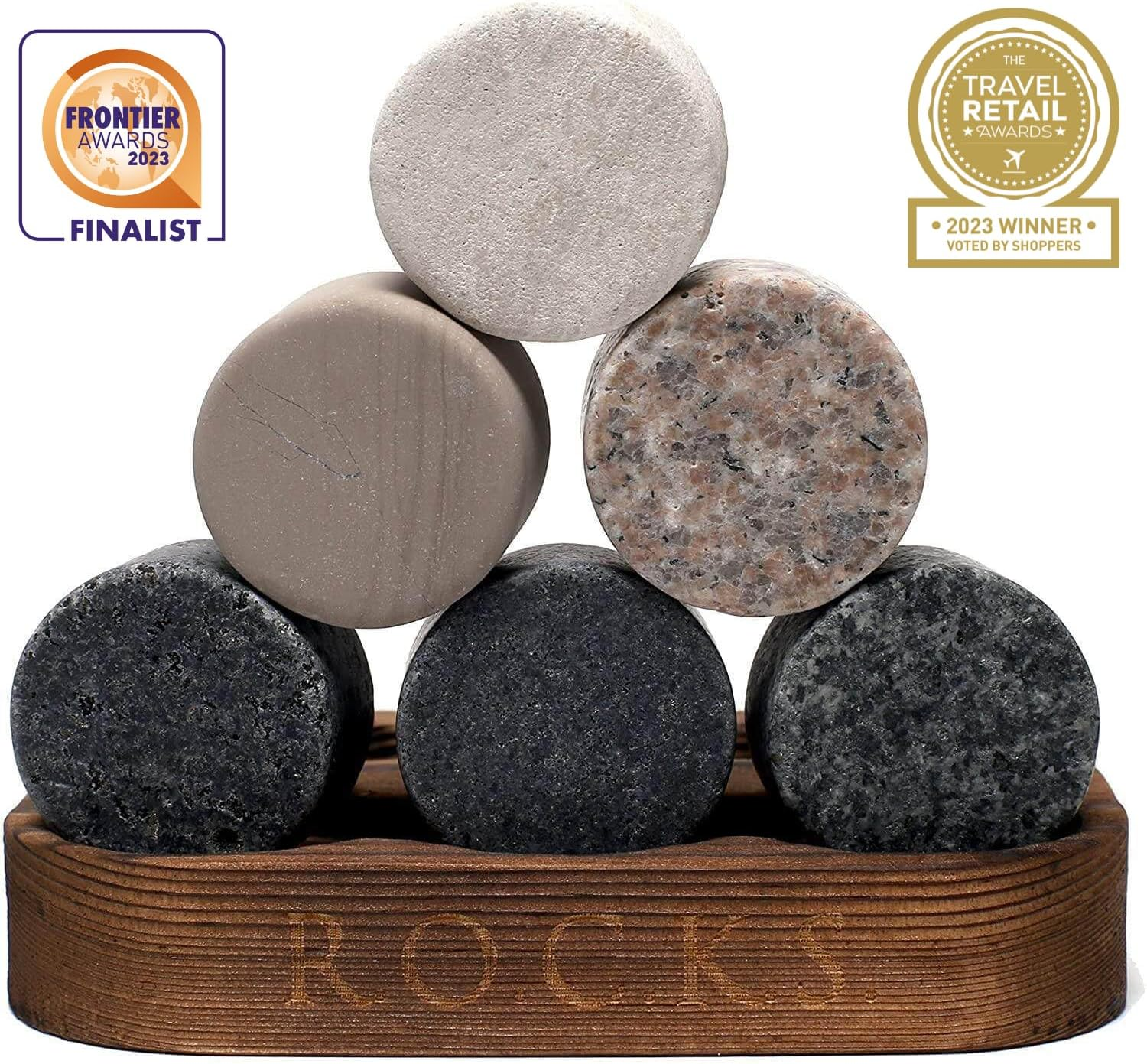 Whiskey Chilling Stones & Whiskey Quiz Gift Set - 100 Q&A.