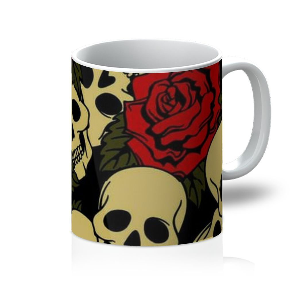 325ml - 11oz Shull And Rose Painted Coffee Mug.