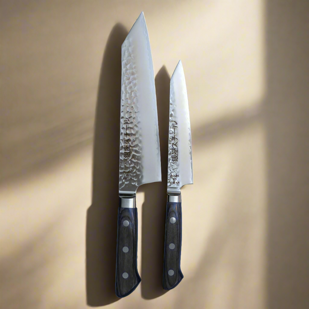 Kiritsuke Chef and Petty Knife Duo - Handmade in Japan