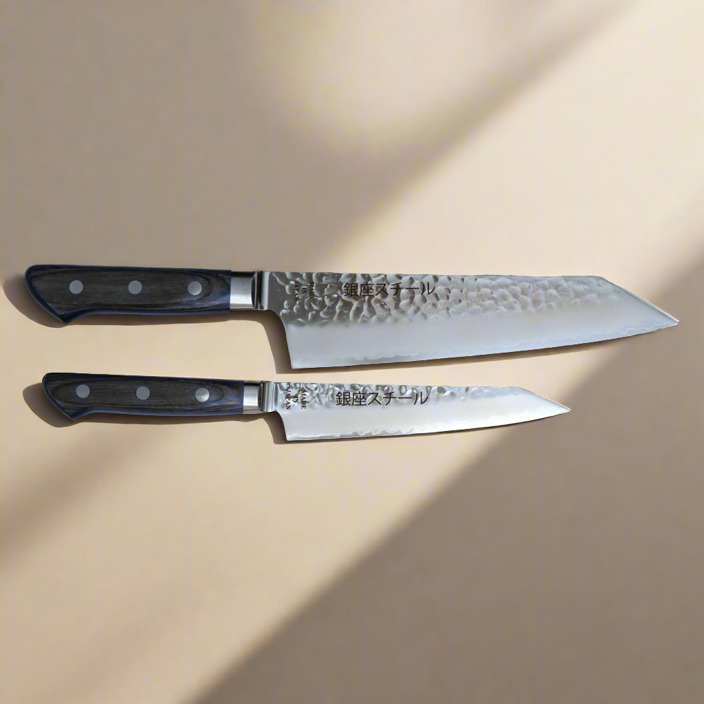 Kiritsuke Chef and Petty Knife Duo - Handmade in Japan