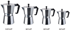 Aluminum Coffee Maker - 4 Sizes