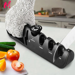 Professional Adjustable Angle 4 Stage Knife And Scissors Stone Sharpener.