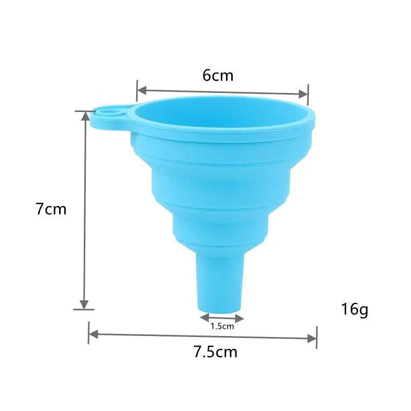 3 pc Silicone Collapsible Foldable Funnel  Household Kitchen Cooking Tools Portable Wine Mini Portable Oil Pot Funnel