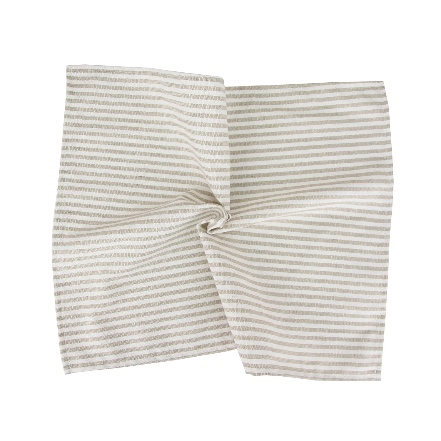 Plain Striped Linen Cotton Blended Dinner Cloth Napkins Placemats Tea Towels Set of 12 (40 x 30 cm 15.75in x 11.81in) for Events & Home Use