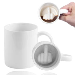 300ML / 10.14oz Funny Middle Finger Coffee Mug.