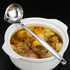 Stainless Steel Colander Spoon Soup Colander Kitchen Gravy Oil Soup Fat Separator Yogurt Oil Skimmer Spoon.