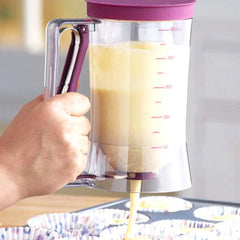 30.43oz - 900ml Handheld Manual Measuring Batter And Pastry Dispenser For Pancakes, Cupcakes And Cake Muffins Funnel.