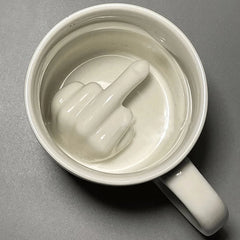 300ML / 10.14oz Funny Middle Finger Coffee Mug.