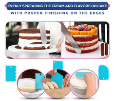 Ultimate Cake Decorating Set - 35PCs Turntable, Leveler, Icing Tips &amp; More | Non-Slip Base | Beginner's Guide Included