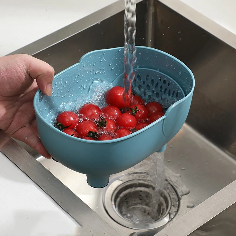 1PC Sink Strainer, Elephant Sculpt Leftover Drain Baske,t Fruit Vegetable Washing Basket, Hanging Drainer Rack.