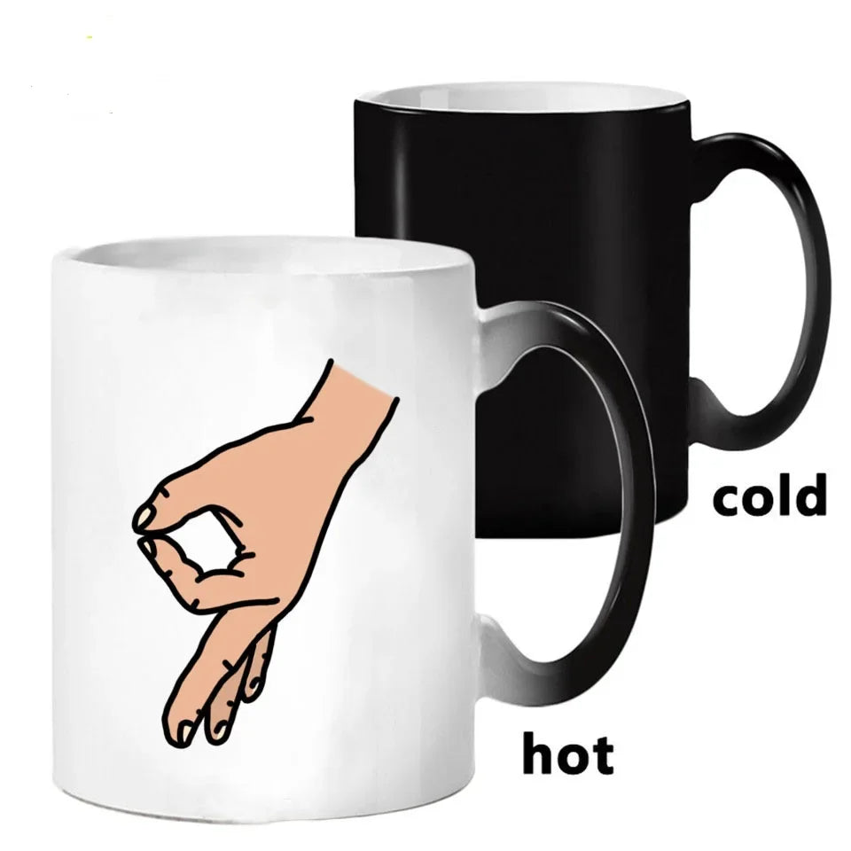 Ok Heat Sensitive, Color Changing Ceramic Coffee Mug.