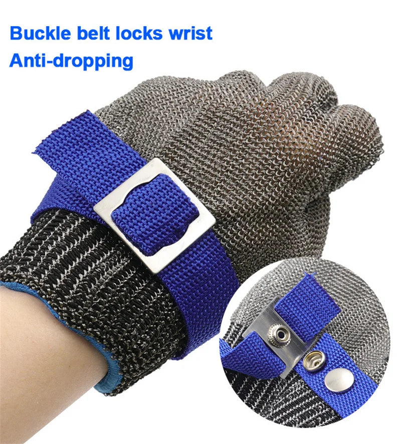 Stainless Steel Cut Proof, Stab Proof Safety Gloves.