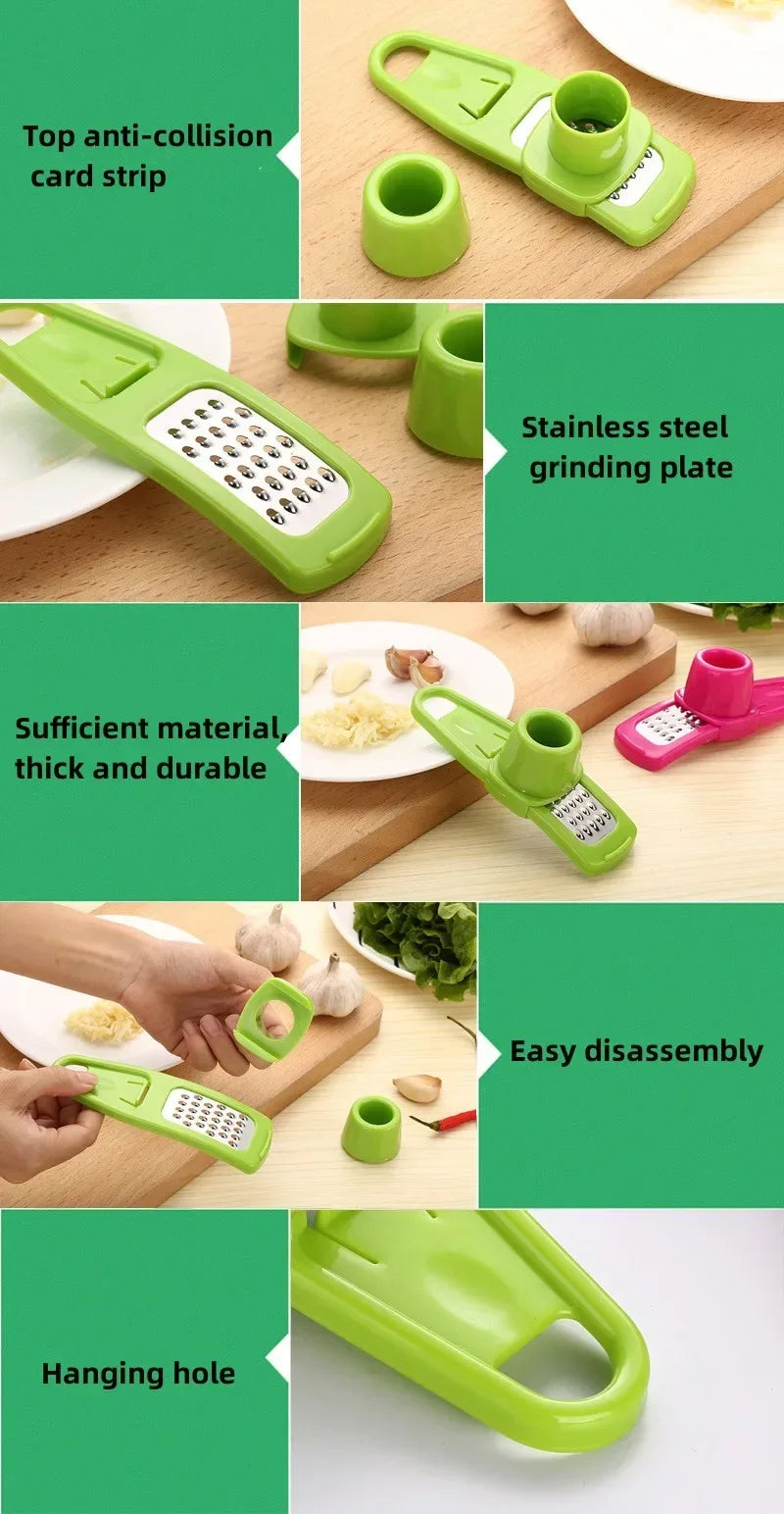 1pc Multi-functional Garlic Crusher. Grinder Manual Ginger Garlic Cutter. Garlic Peeler Press.