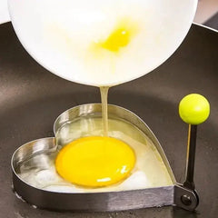 5 Pcs. Stainless Steel 5 Style Fried Egg Pancake Shaper, Omelet Frying Mold.