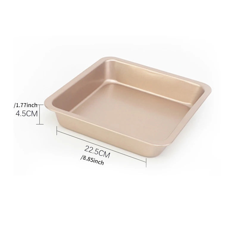 5PCS A Set Bakeware Rose Gold.  Carbon Steel Baking Pizza Pan, Cake Tray, Kitchen Pastry,.