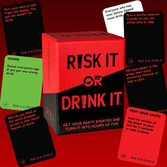 Risk It Or Drink It Fun Party Game For College Card Game Drinking Game Pregame Night Hilarious Dares Challenges Questions Adults