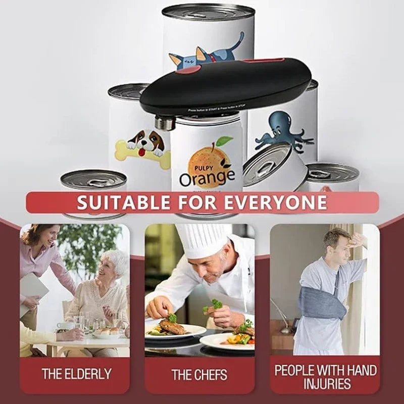 One Touch Automatic Electric Can Opener, Jar Opener And Bottle Opener Kit.